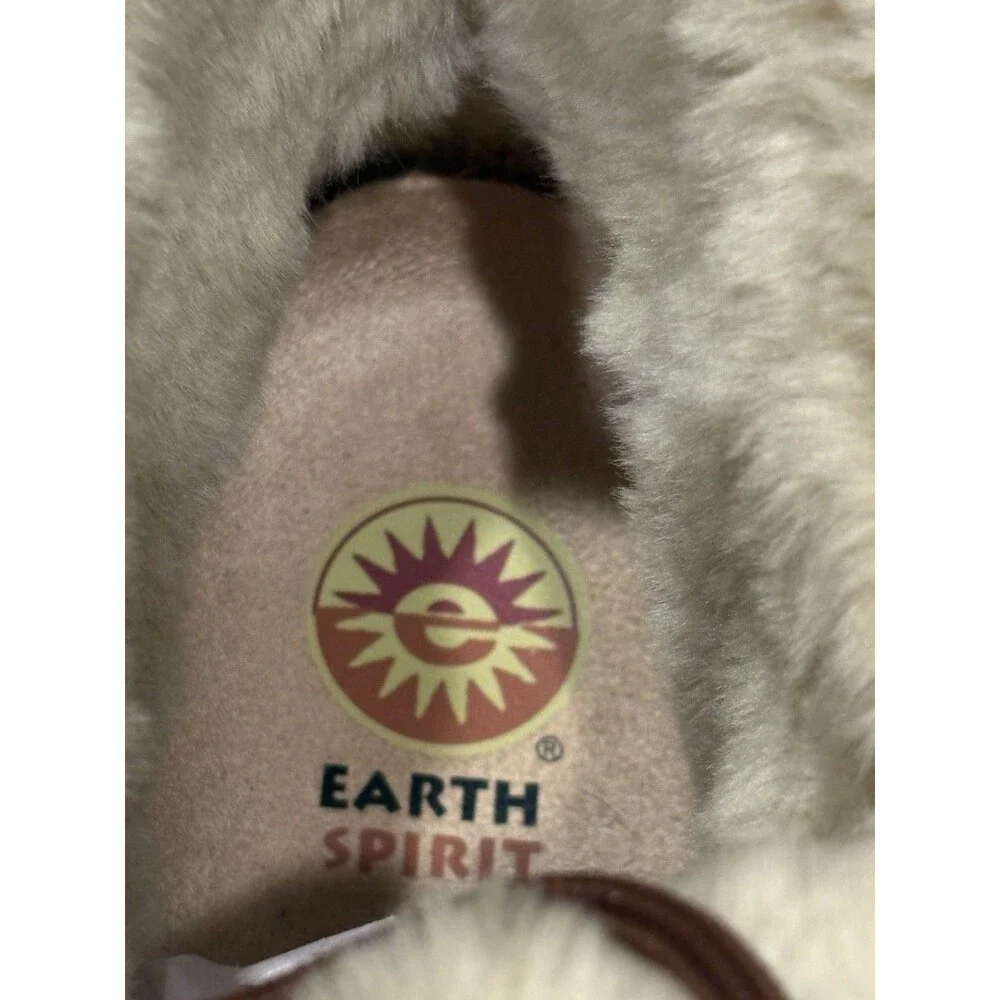 Earth Spirit Brown Suede Faux Fur Winter Hiking Boots Women’s US 9 Lace Up